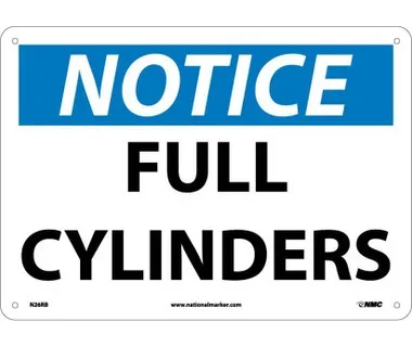 Notice: Full Cylinders – 10X14 – Rigid Plastic – N26RB