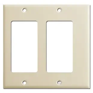 Offset Narrow 2 GFI Rocker Light Switch Covers – Ivory