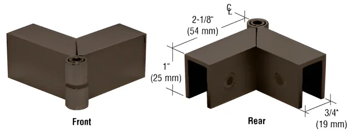 Oil Rubbed Bronze Adjustable Sleeve Over Glass Clamp by C.R. Laurence