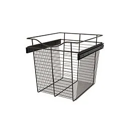 Oil Rubbed Bronze Closet Pullout Basket, 18 X 20 X 18 in