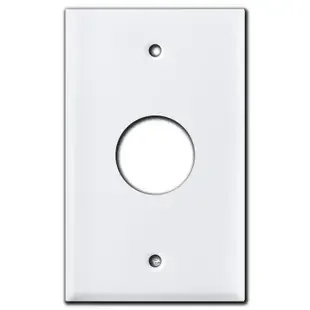 Old Style 1.25″ Round Phone Jack Plate Covers – White