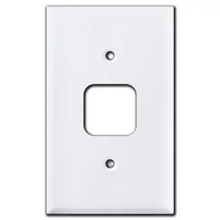 Old Style Square Phone Jack Wall Plates – White