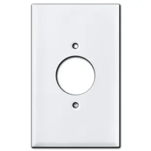 Older Bell Phone Jack Plug Cover 1-7/8″ Screw Spread – White