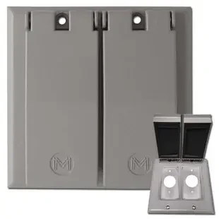 Outdoor 2-Gang Toggle or 1.4‘‘ Round Outlet Covers for Wet Location