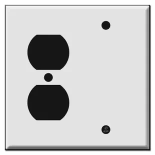 Outlet and Blank Combination Switch Plate Covers