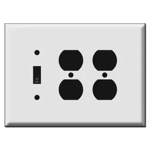 Oversized 1 Toggle 2 Duplex Switch Plate