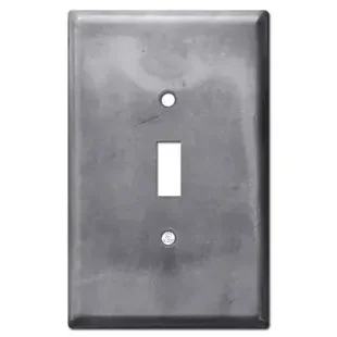 Oversized 1 Toggle Wallplate – Raw Steel Paintable