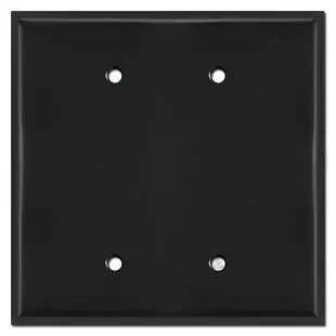 Oversized 2 Gang Blank Jumbo Wall Plate Covers – Black