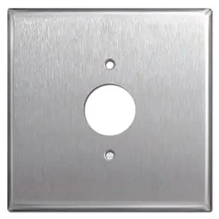 Oversized 2-Gang Middle 1.4‘‘ Outlet Cover Plate – Stainless Steel
