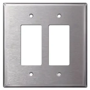 Oversized 2 Rocker Switch Covers – Spec Grade 302 Stainless Steel