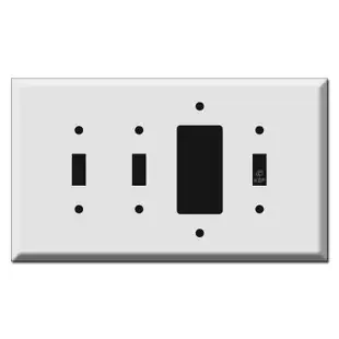 Oversized 2 Toggle 1 Decora 1 Toggle Electrical Wall Plates