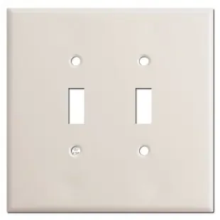 Oversized 2 Toggle Switch Plate – Light Almond
