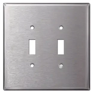 Oversized 2 Toggle Switch Plate – Spec Grade Stainless Steel