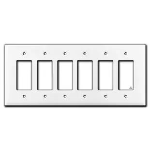 Oversized 6 Decora Switch Plates – White
