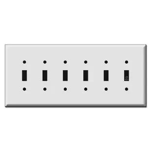 Oversized 6 Toggle Light Switch Plate