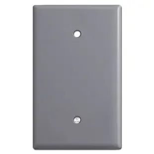 Oversized Blank Light Switch Cover Plate – Gray
