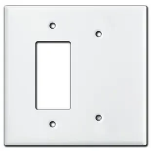Oversized Decora Rocker & Blank Combo Switch Plates – White