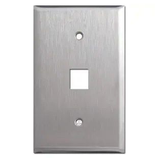 Oversized One Phone Jack Faceplate – Satin Stainless Steel