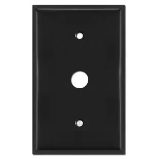 Oversized Phone Cable Switch Plate with 5/8‘‘ Opening – Black