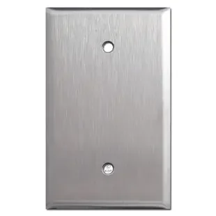 Oversized Single Blank Jumbo Switch Plate – Satin Stainless Steel