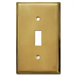 Oversized Single Toggle Cover Plate – Raw Natural Brass