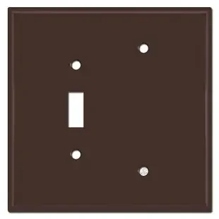 Oversized Single Toggle Single Blank Wall Plate – Brown