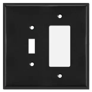 Oversized Toggle Switch & Decora Outlet Cover Plates – Black