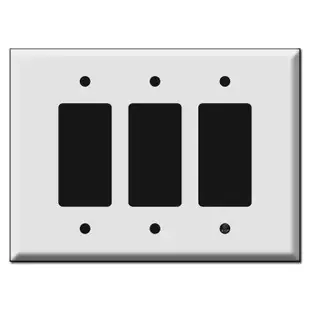 Oversized Triple or 3 Gang Decora Rocker Switch Plates