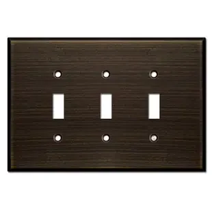 Oversized Triple Toggle Wall Switch Plates – Oil Rubbed Bronze