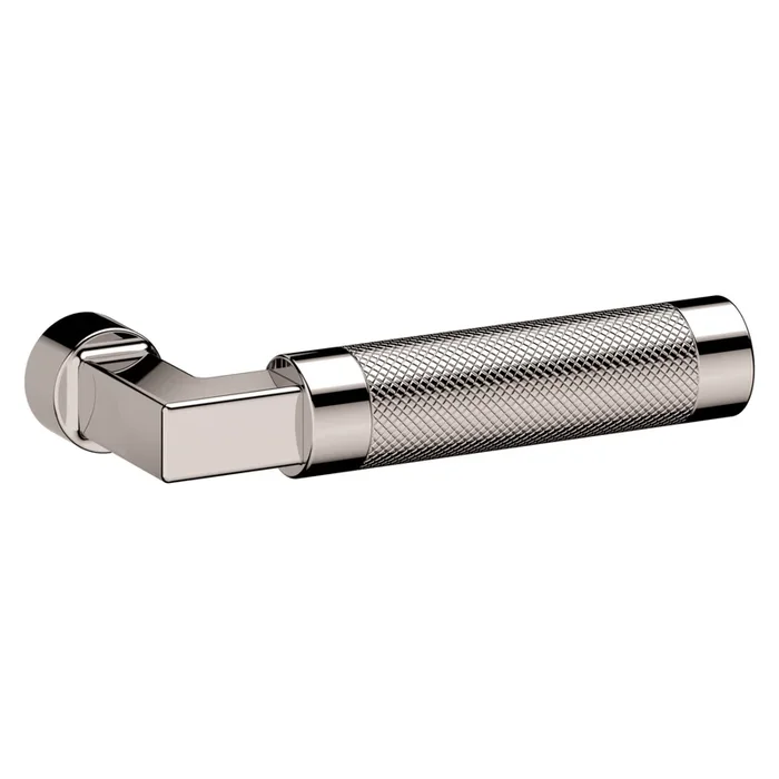 Pair L030 Knurled Lever Less Rose – Baldwin Estate Bright Nickel Finish