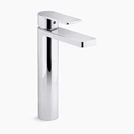 Parallel Tall single-handle bathroom sink faucet, 1.0 gpm Single hole in Polished Chrome