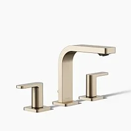 Parallel Widespread bathroom sink faucet, 0.5 gpm Widespread in Vibrant Brushed Bronze