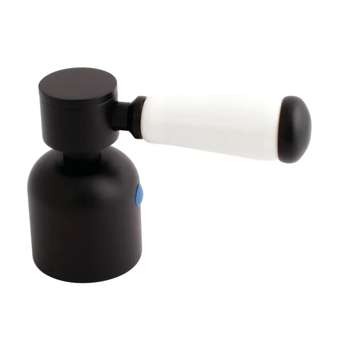 Paris Metal with Porcelain Lever Handle (Cold Side), Matte Black – Kingston Brass