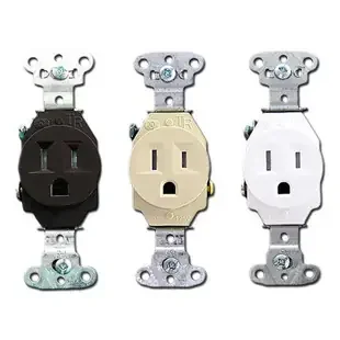 Pass & Seymour Tamper Resistant 15A Single Round Outlets TR5251