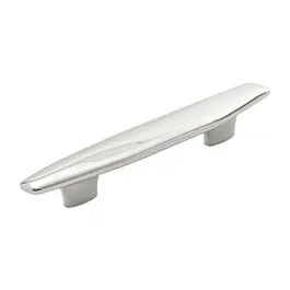 Pebble Polished Nickel 3-3/4″ (96mm) & 5-1/16″ (128mm) Center to Center, 7-5/8″ Length, Belwith Keeler Cabinet Hardware Pull / Handle