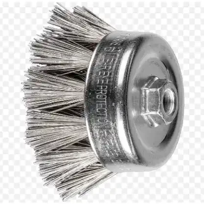 PFERD DIAMOND COATED WIRE CUP BRUSH 4″ DIA. 270 GRIT 5/8-11 THREAD