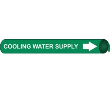 Pipemarker Precoiled – Cooling Water Supply W/G – Fits 2 1/2″-3 1/4″ Pipe – C4119