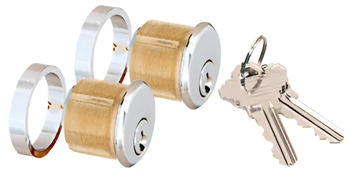 Polished Stainless AMR Series Double Keyed Cylinders by C.R. Laurence