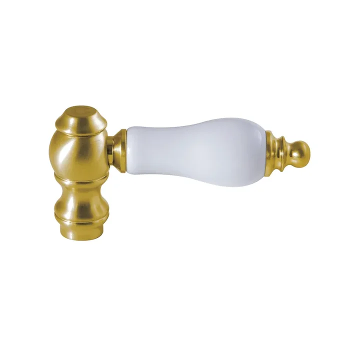Porcelain Lever Handle (Cold Side) – Brushed Brass by Kingston Brass