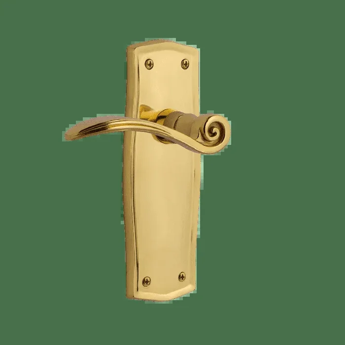 Prairie Long Plate with Swan Lever – Unlacquered Brass, Double Dummy