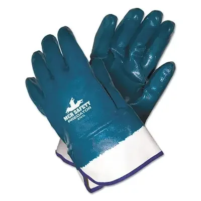 Predator Nitrile Coated Gloves, Large, Blue