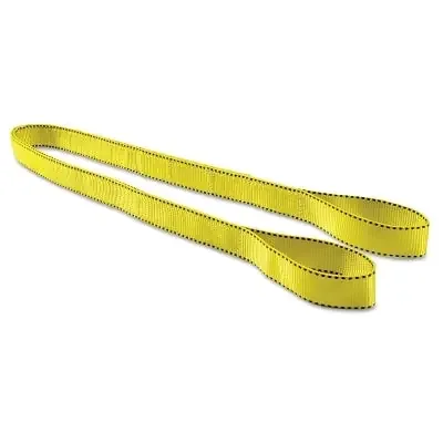 Pro-Edge Web Sling, Eye and Eye, Polyester, 2 in W x 6 ft L, 2-Ply, Yellow
