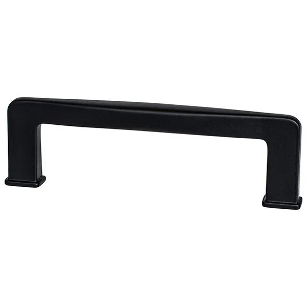 Pull 96mm Subtle Surge Matte Black – BERENSON Cabinet Hardware