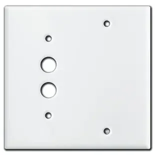 Push-Button Blank Wall Switchplate – White