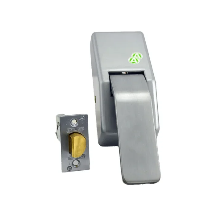 Push / Pull Latch with 2-3/4″ Backset – Antimicrobial Satin Chrome Finish by Schlage Commercial