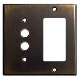 Pushbutton + Decor Switch Wall Cover – Oil Rubbed Bronze