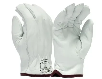 PYRAMEX CUT LEVEL A5 HPPE INSULATED PREMIUM GOATSKIN DRIVER GLOVE X-LARGE