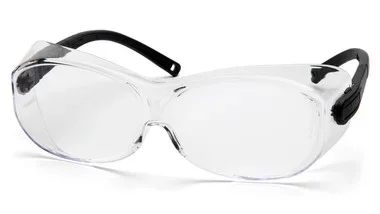 Pyramex OTS XL Black Temple/Clear Lens Safety Eyewear
