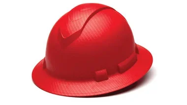 Pyramex Ridgeline Full Brim 4Pt Ratchet – Matte Red Graph