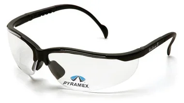 Pyramex V2 Readers Black Frame/Clear + 2.0 Lens Safety Eyewear